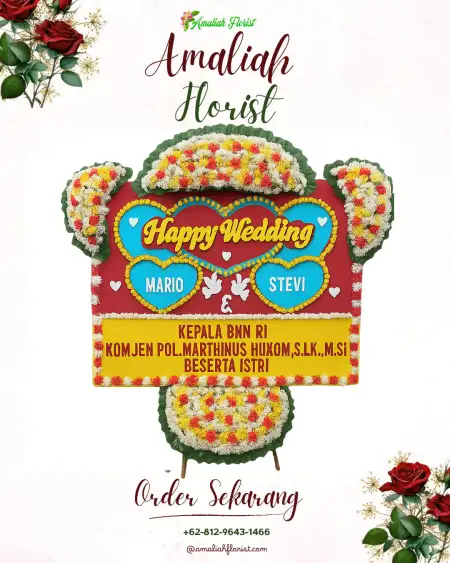 Papan Bunga Pernikahan Cihoe